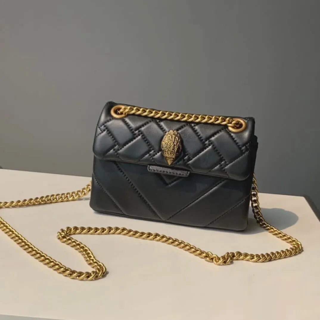 Hot kurt geiger túi nữ dây xích hình thoi túi đeo vai túi đeo chéo túi nhỏ đầu đại bàng túi shiling handbag