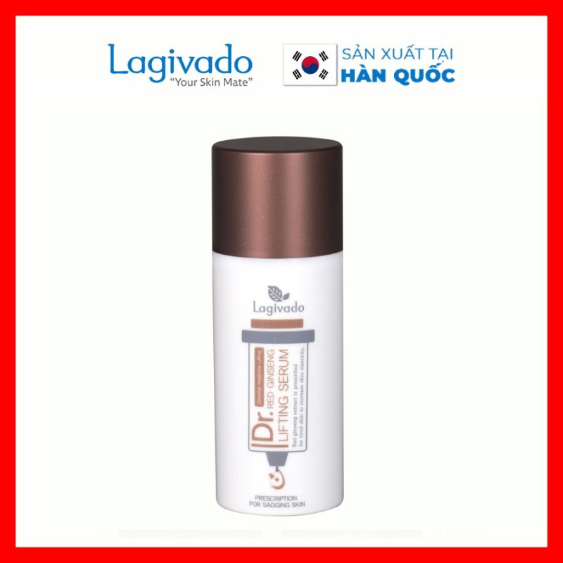 Serum dưỡng trắng da Hàn Quốc Lagivado siêu cấp ẩm, Niacinamide 2% Dr. Red Ginseng Lifting 30 ml