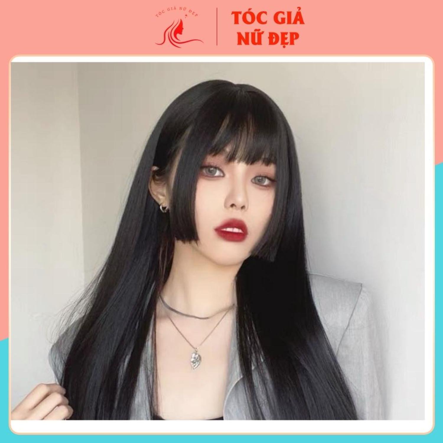 Tóc giả nữ nguyên đầu mẫu mới mã BHT026