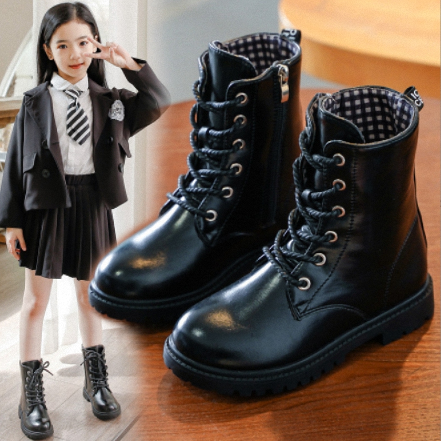 Giày Boot da cho bé gái (cao cấp ) (mẫu mới nhất ) HT238