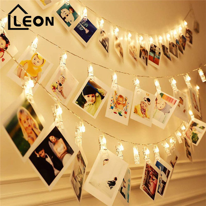 Starlux Đèn LED Kẹp Ảnh Polaroid Dây Đèn Giáng Sinh Chạy Bằng Pin Đèn LED Hiasan Foto Perkahwinan HariJadi