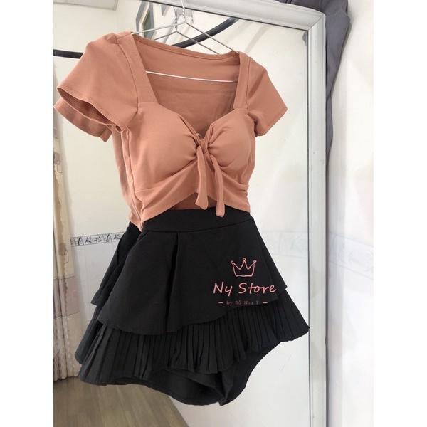 [HOT] ÁO CROPTOP CỘT NGỰC - CÓ MÚT ( ẢNH THẬT) AO41