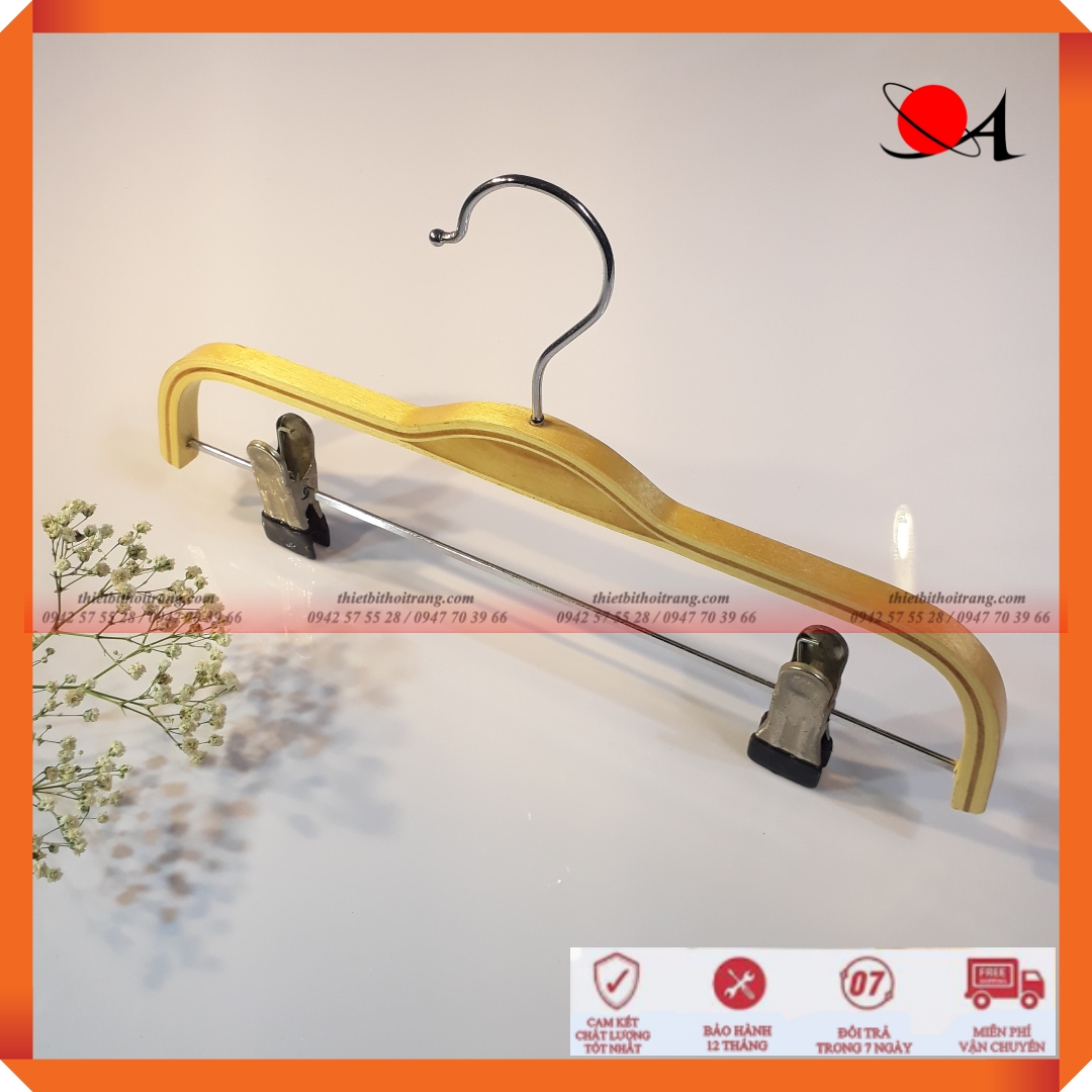 Bộ 5 Móc Kẹp Quần Gỗ Dán Cao Cấp(LZ-5KGTRE)