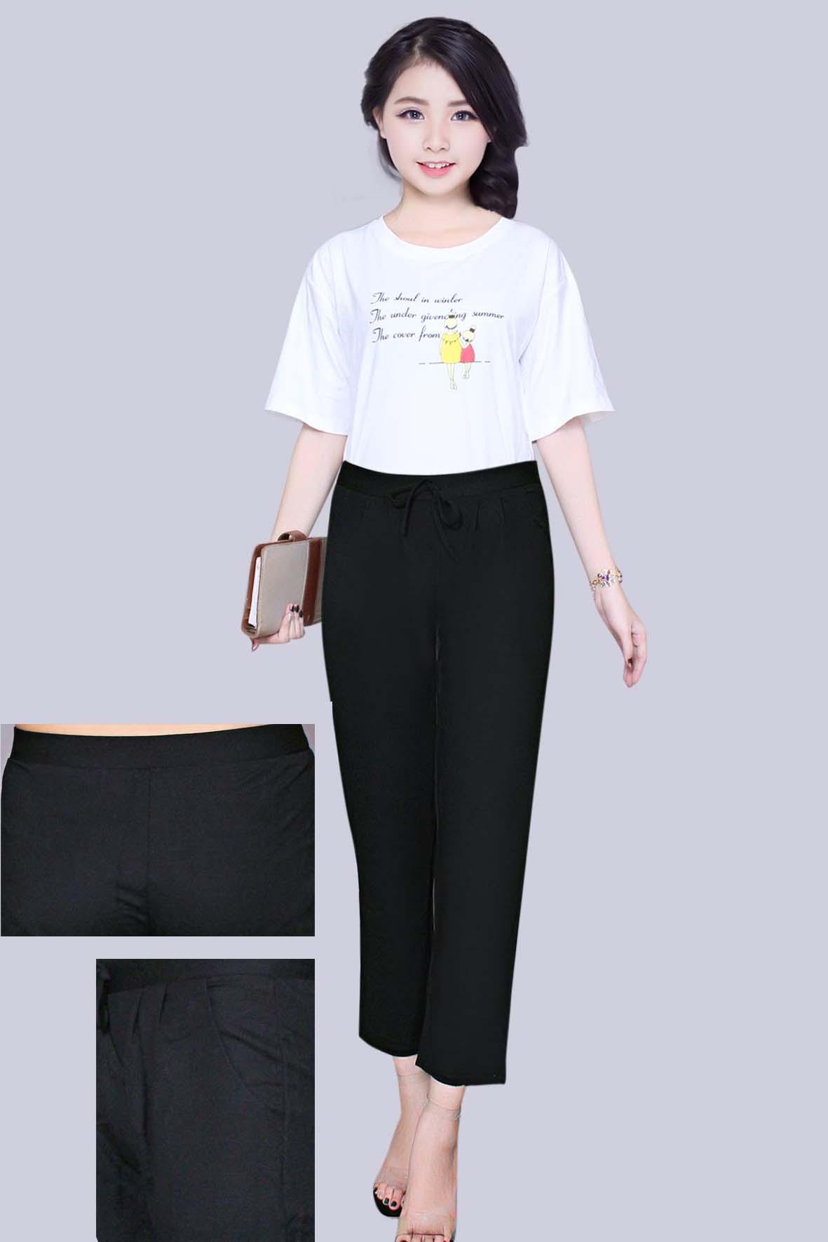 Quần Dài Nữ Ống Rộng Lụa Bóng  Lưng Chum Sgr Qdr01