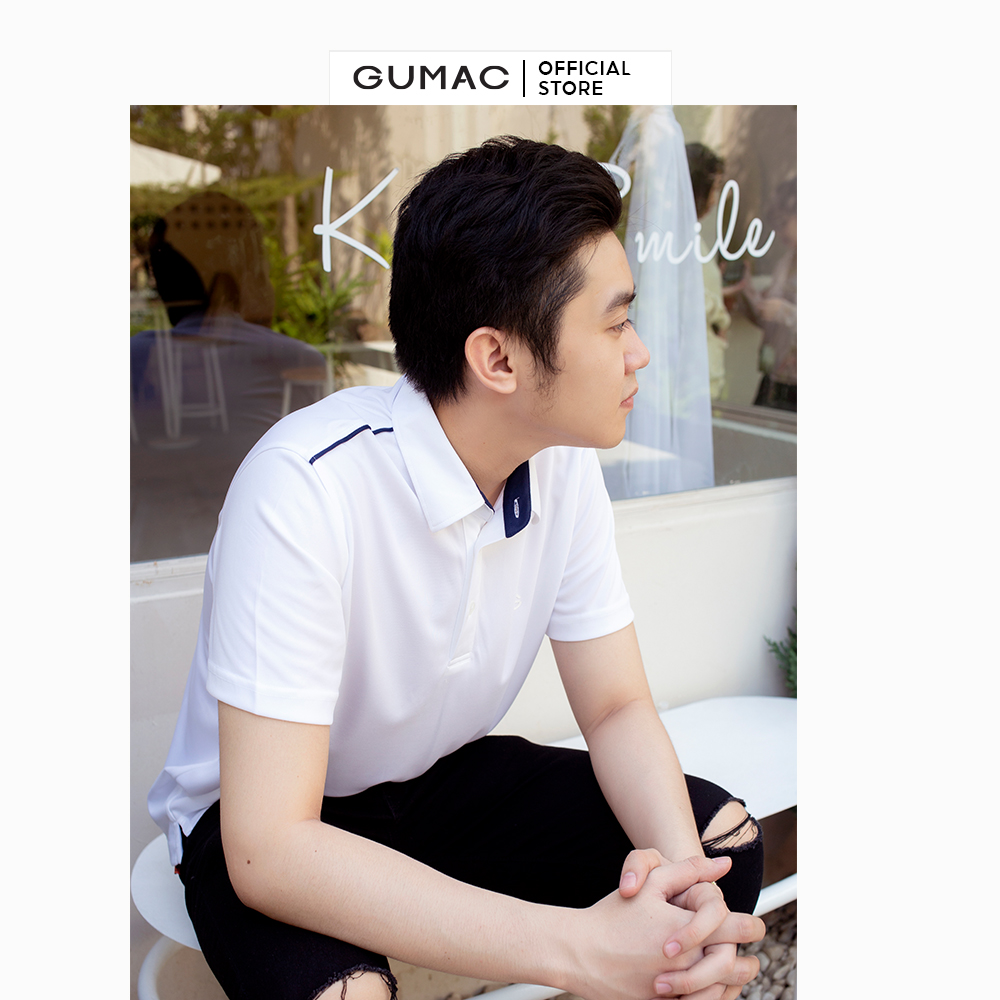 [15 - 17.5 | TẶNG QUÀ đơn từ 499K] Áo polo nam GUMAC ATNC01007 phối vai