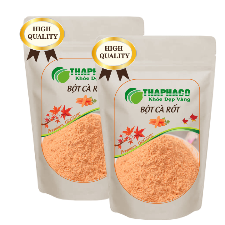 [1kg] Bột Củ Cà Rốt Nguyên Chất - Bột Siêu Mịn Dễ Dàng Sử Dụng Và Bảo Quản - Hàng Công Ty Chất Lượng Cao