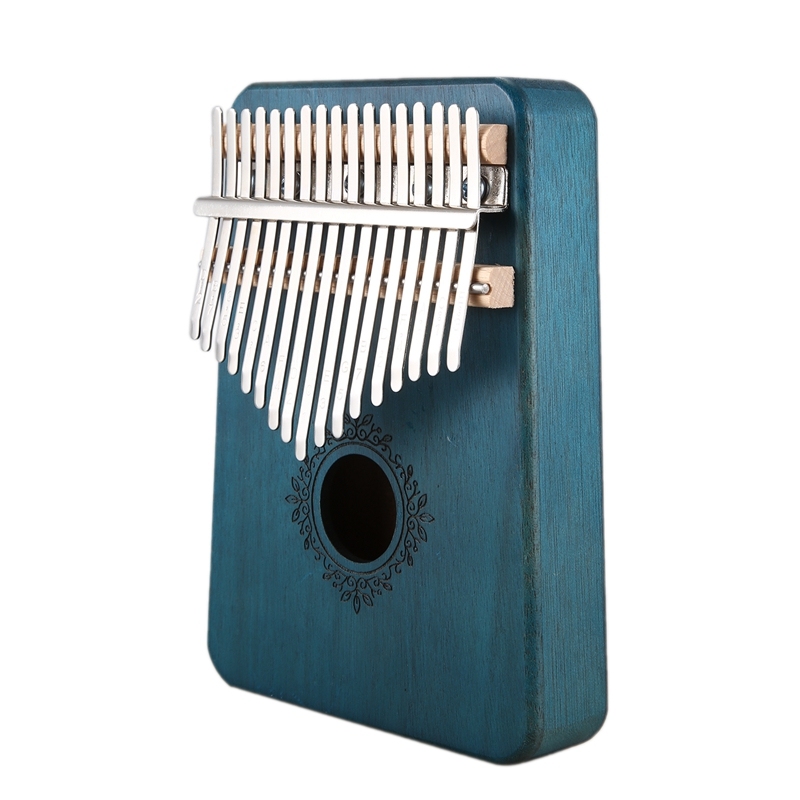 17 Keys Kalimba African Thumb Finger Piano Mahogany Musical Instrument For Kids Adult Beginners,Blue