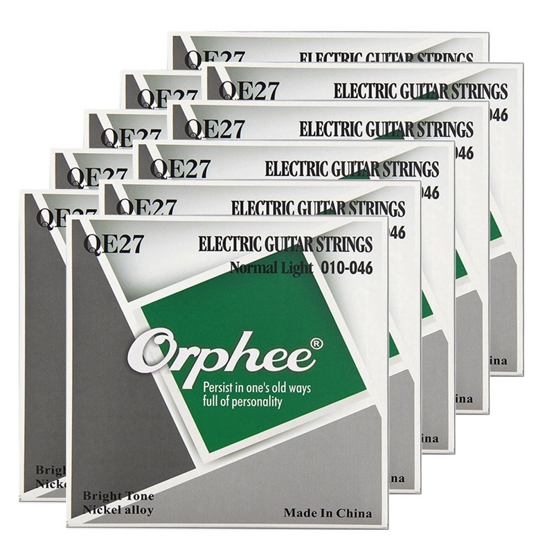 Orphee 10 Set Professional Guitar Strings QE27 Nickel Alloy Plated Electric Guitar Strings Replacement Malaysia