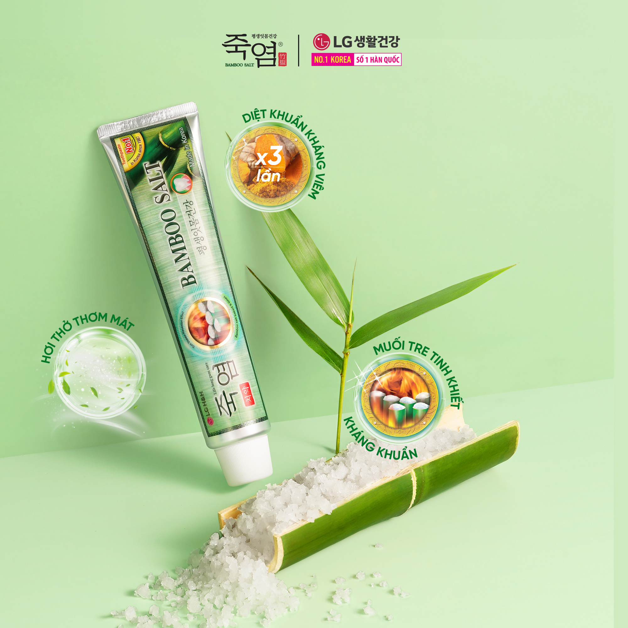 [LG Daily Beauty Official] Kem đánh răng Bamboo Salt Muối Tre 140g