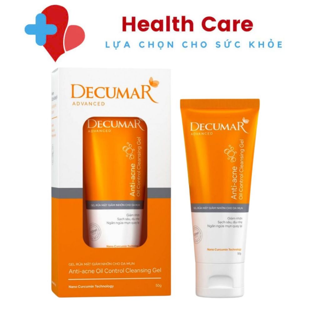 Sữa rửa mặt dạng Gel Decumar Clean Advanced giảm nhờn cho da mụn hiệu quả