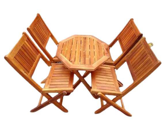 Bàn xếp gỗ bát giác Cafe