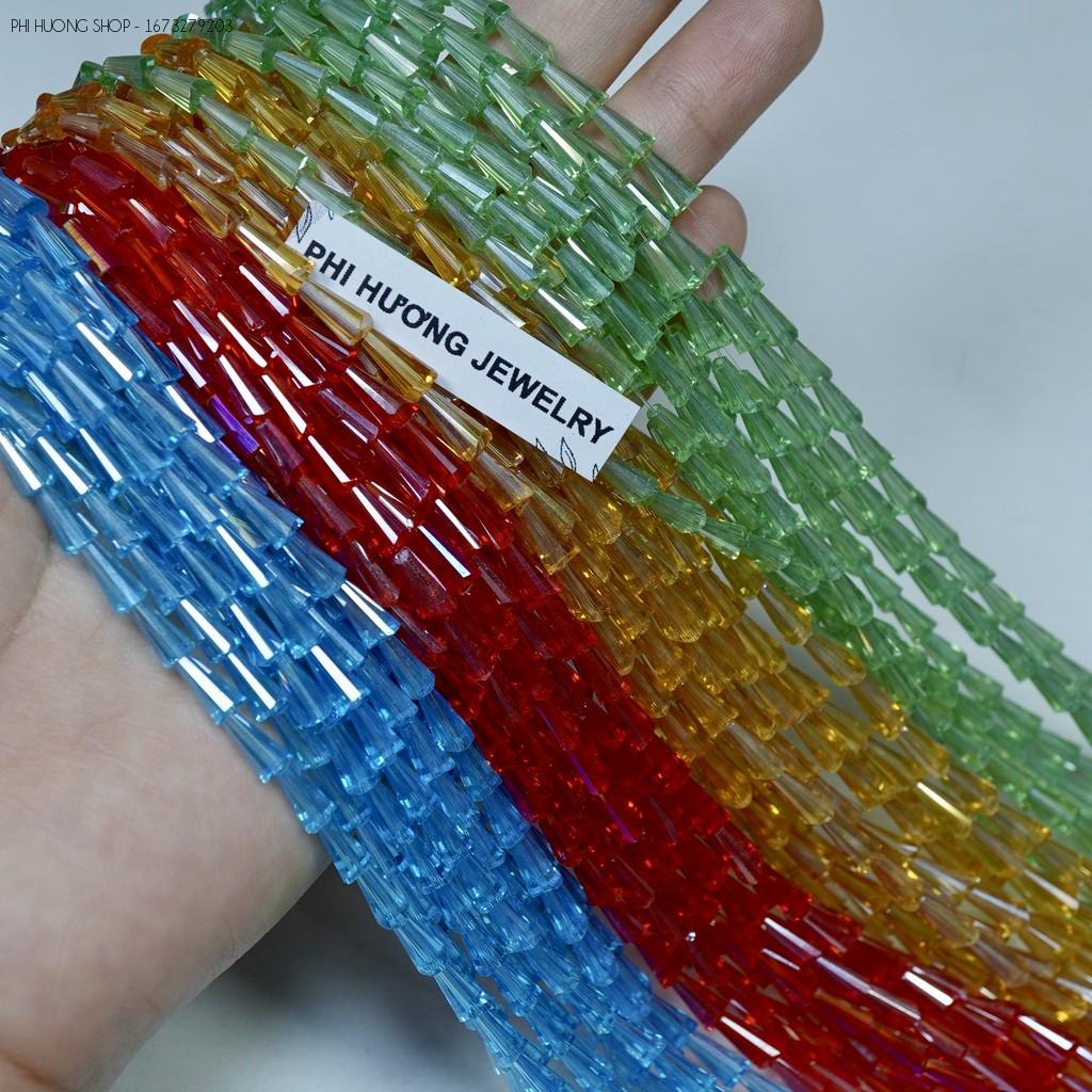 Pack of 1 String ~ 65 Crystal Tower Bell Beads 4X8Mm