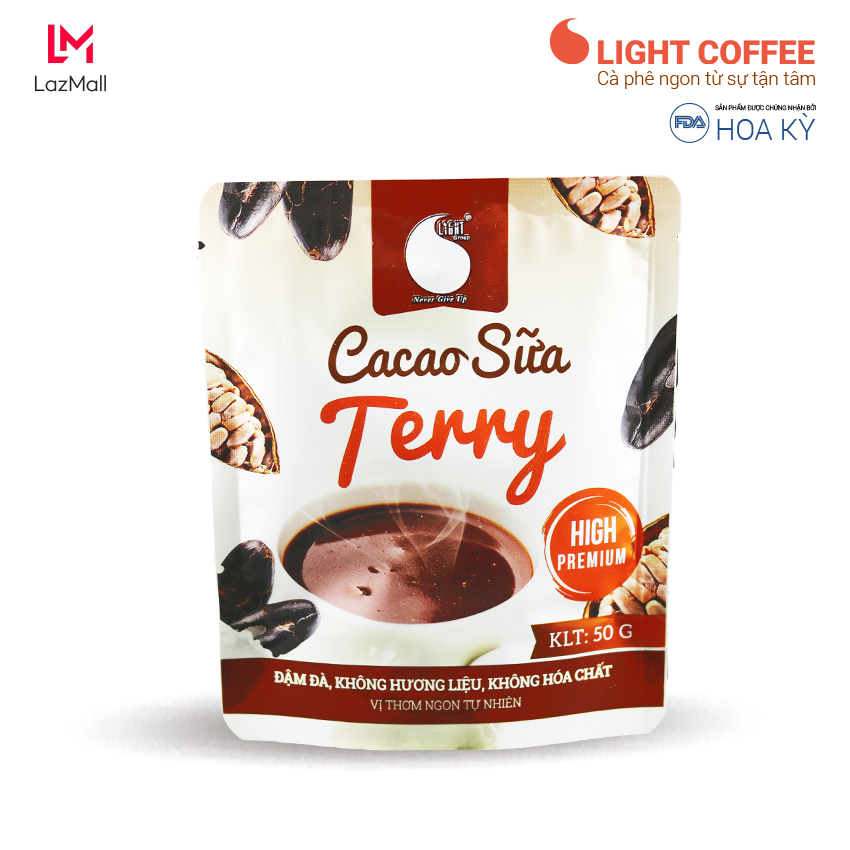 Combo 5 gói Bột Cacao sữa thơm ngon và tiện lợi Light Cacao