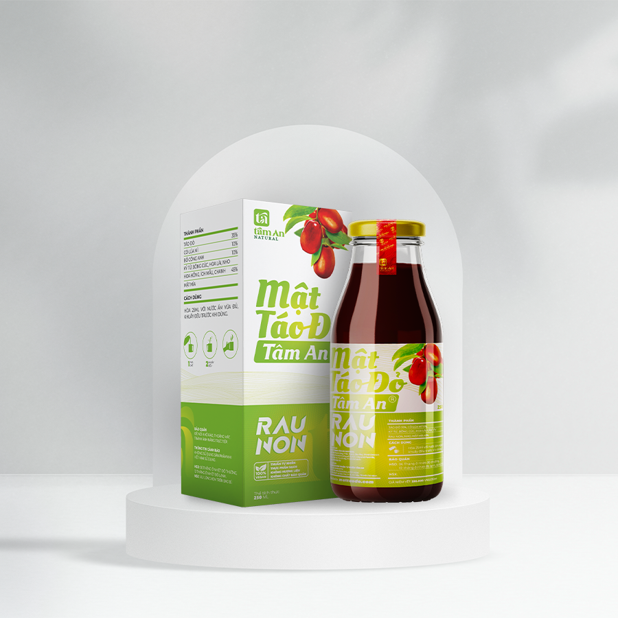 MẬT TÁO ĐỎ RAU NON TÂM AN 250ml