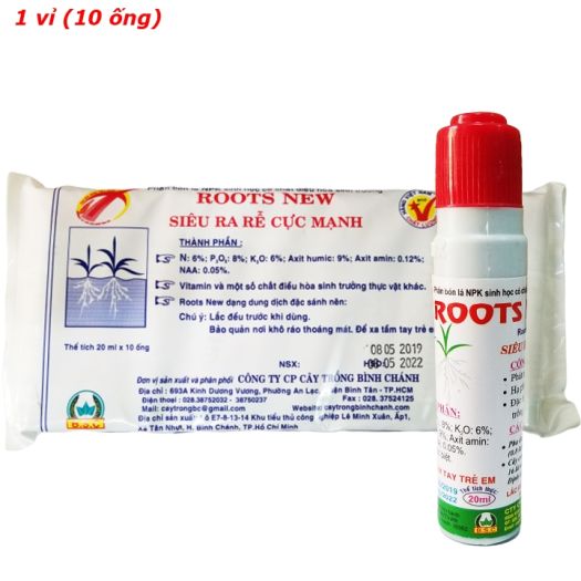 Dung dịch kích rễ đậm đặc Bimix Super Roots New ống 20ml cho cây trồng