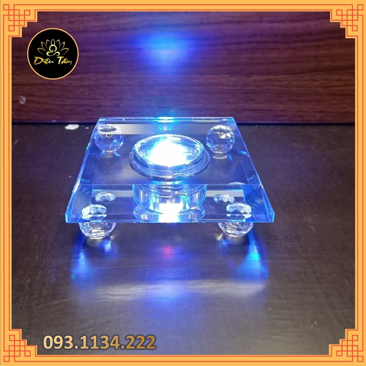 Base lamp led Crystal change 7 color brighten statue, decoration