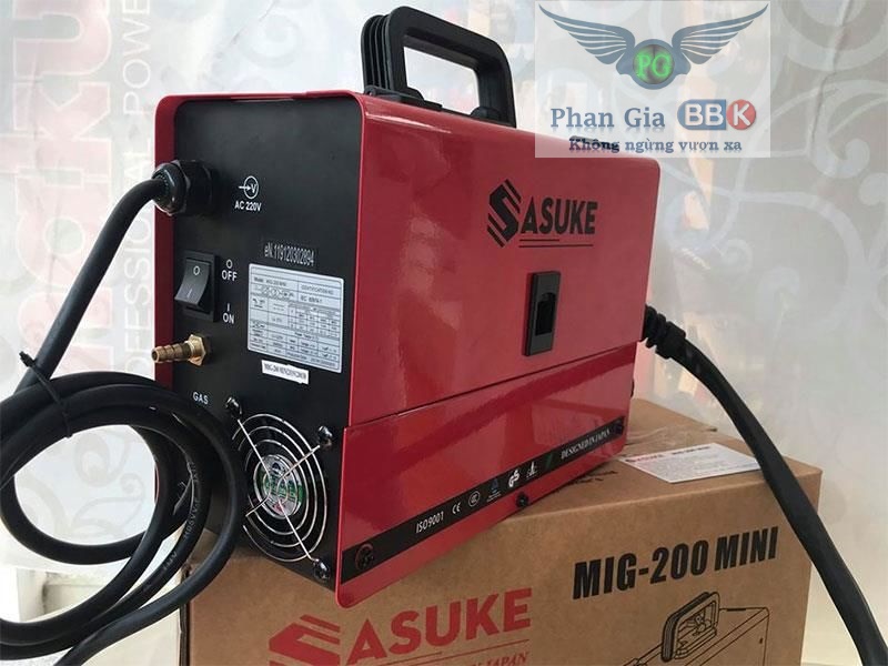 Máy Hàn MIG + Que SASUKE MIG-200 Mini [Chính Hãng] + 1 Cuộn Dây Hàn 1Kg