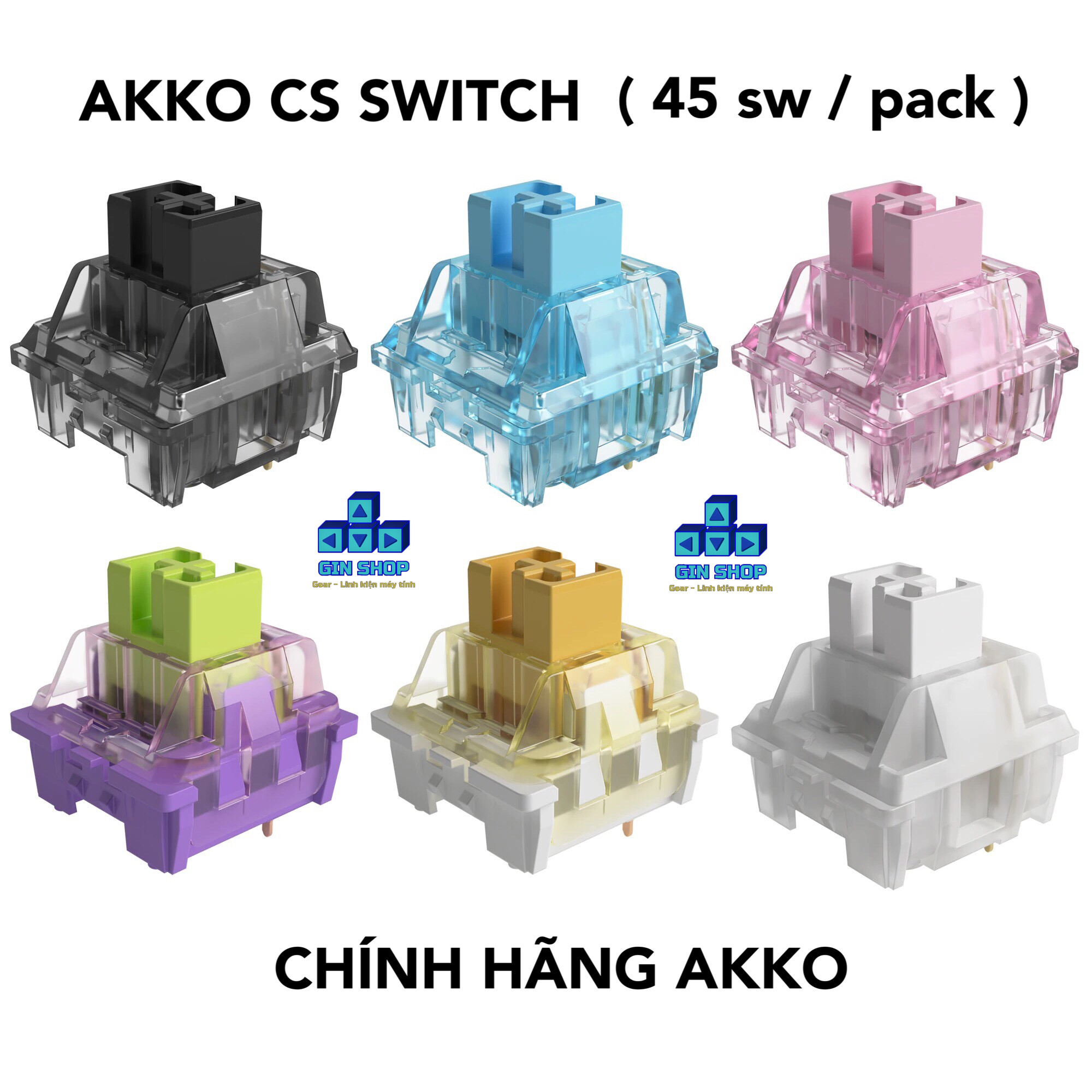 [Chính hãng] Switch AKKO thay bàn phím cơ CS switch ( 45 sw ) & TTC switch ( 10 sw )