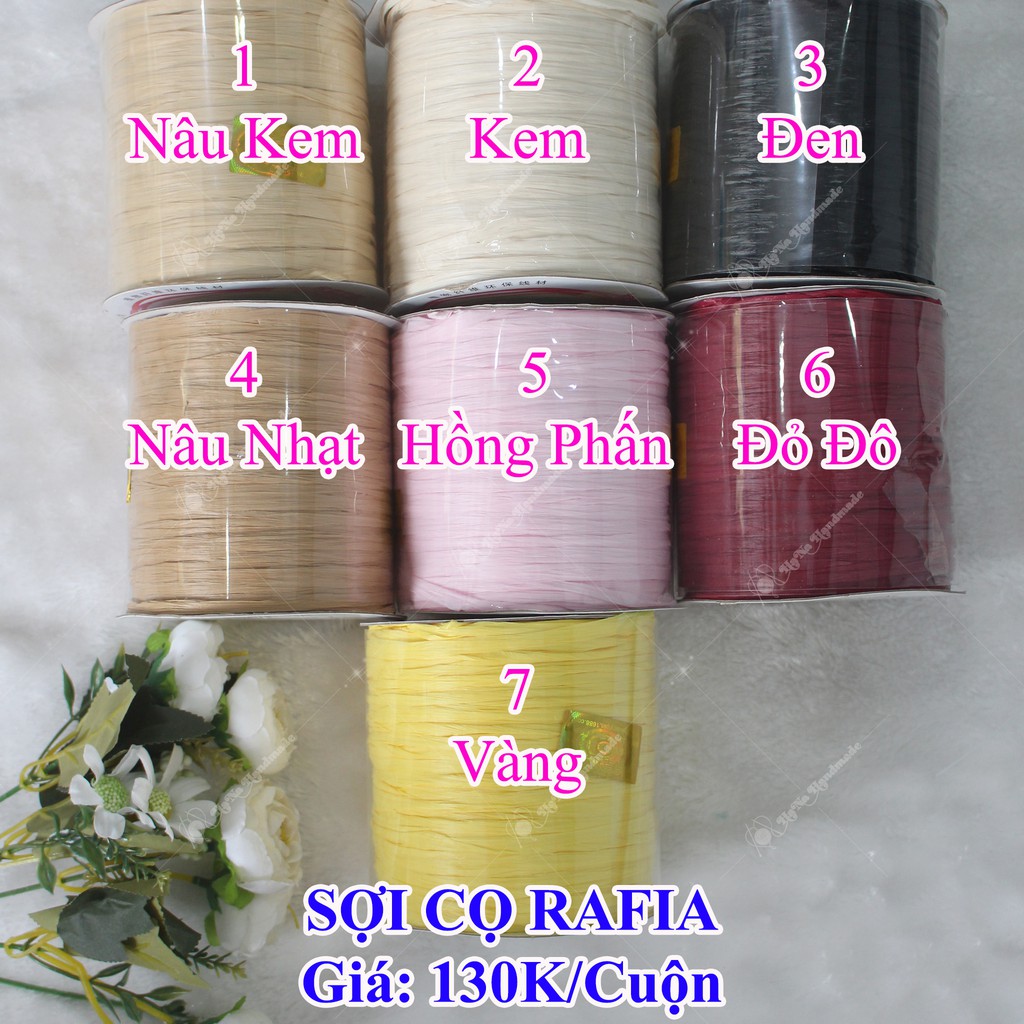 Sợi cọ raffia / sợi cọ đan móc 139k/ cuộn