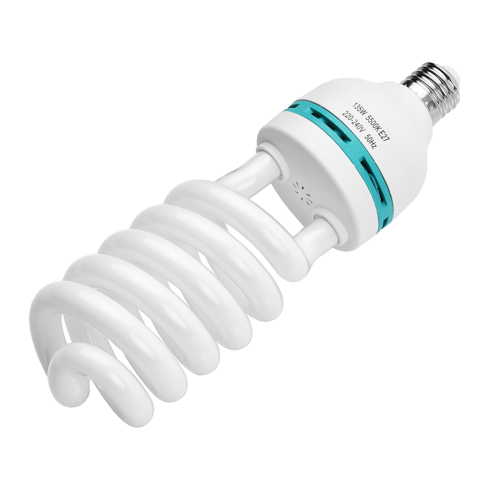 Andoer Bóng Đèn Huỳnh Quang Xoắn Ốc, Ổ Cắm CRI90 E27 Ánh Sáng Ban Ngày 135W 5500K, Tiết Kiệm Năng Lượng Để Chiếu Sáng Video Chụp Ảnh Studio