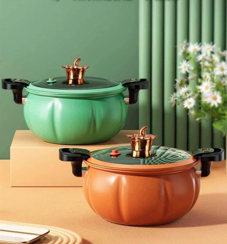 Nồi áp suất chống dính đa năng hình quả bí ngô đường kính 28 cm
