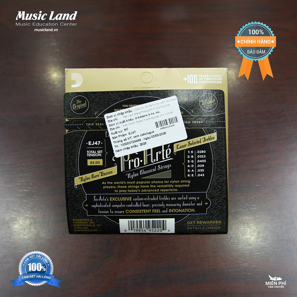 Dây Đàn Guitar Classic D’Addario EJ47 – Chính Hãng