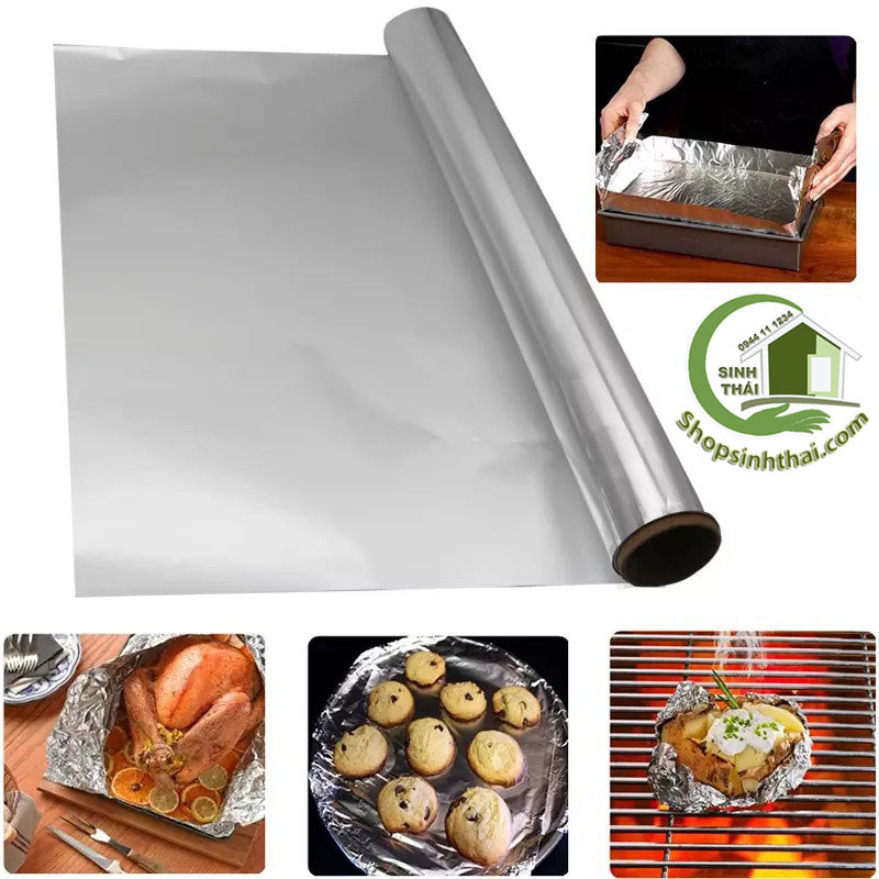 Giấy bạc nướng thịt cá cuộn 5m x khổ 45cm