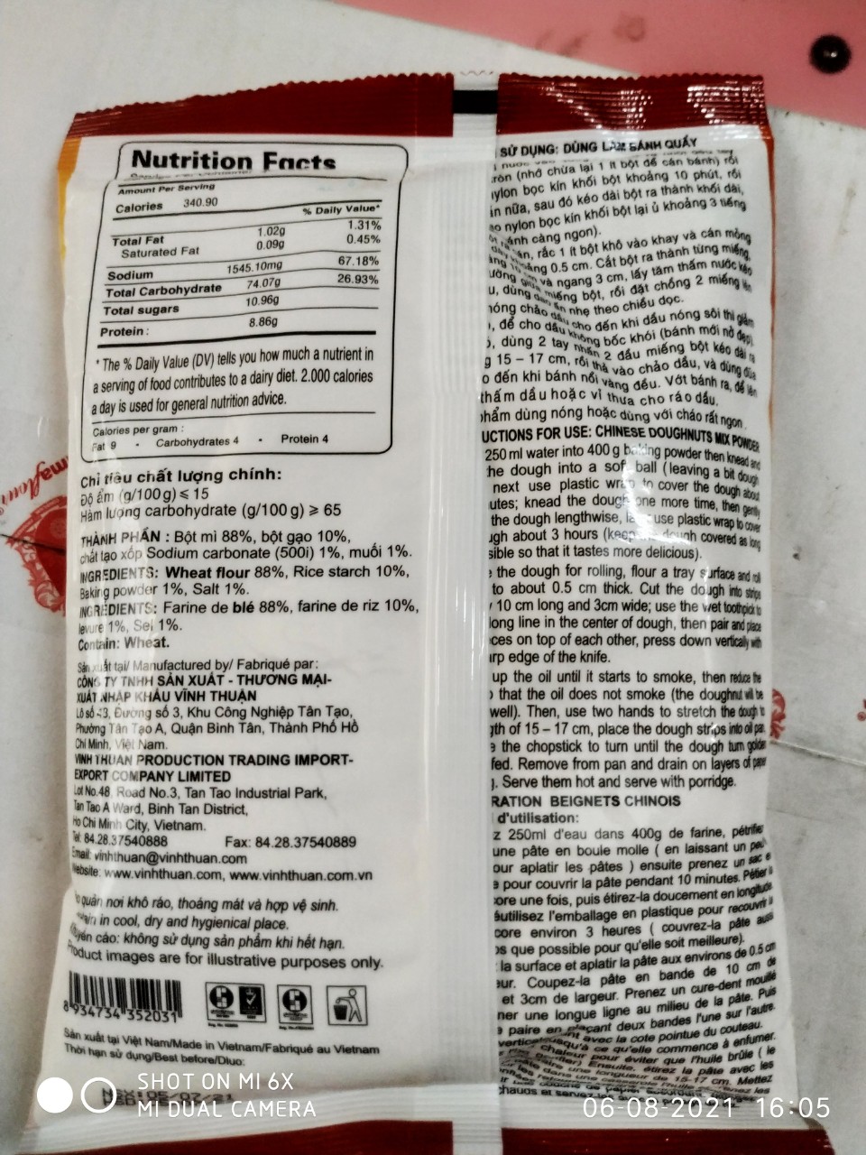BỘT HÁ CẢO VĨNH THUẬN 400GR -158