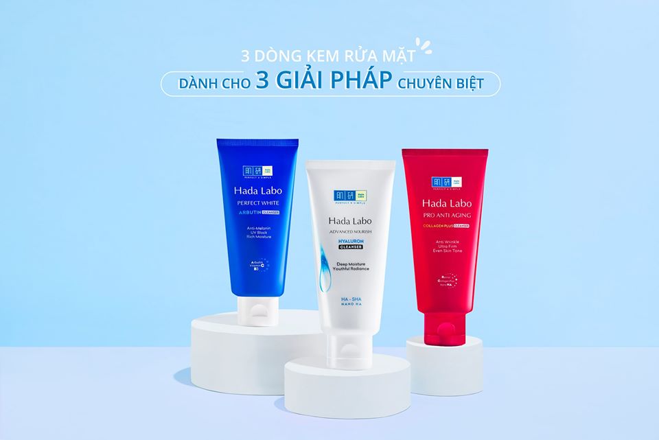 Kem sữa rửa mặt HADA LABO hàng công ty 80g
