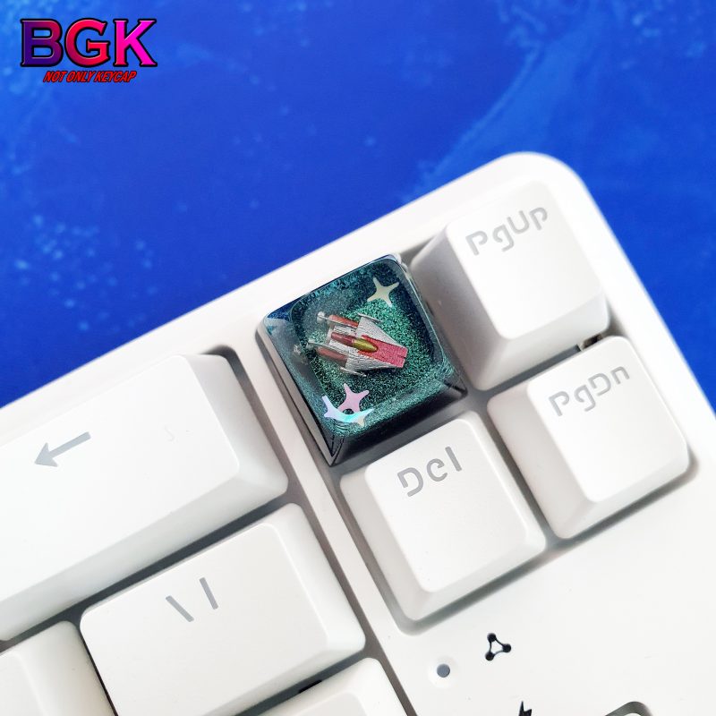 Keycap Lẻ Artisan Tàu A – Wing Star War SA Profile ( Xuyên LED, Keycap bàn phím cơ,keycap resin độc lạ )