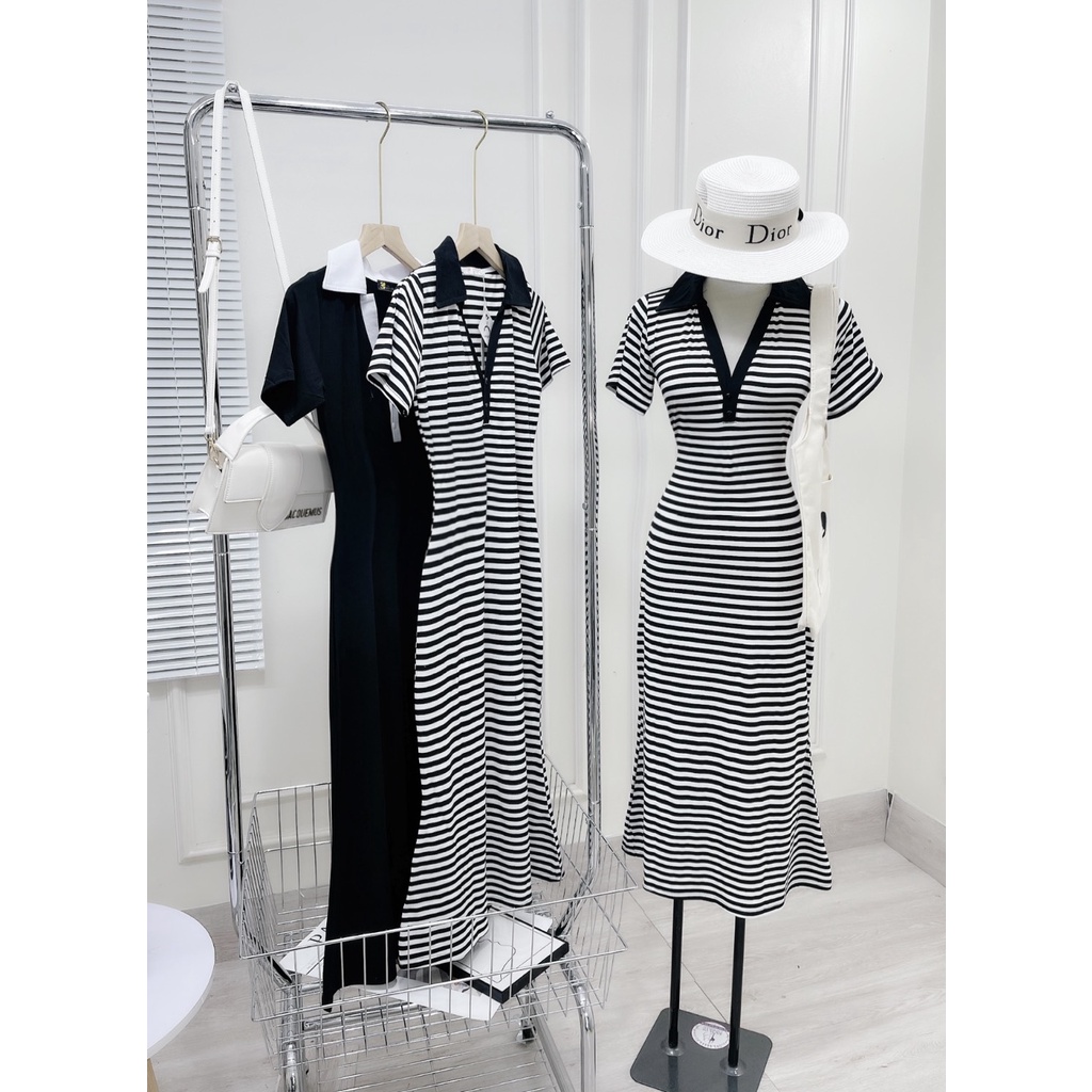 Váy body cổ bẻ đuôi cá DN727