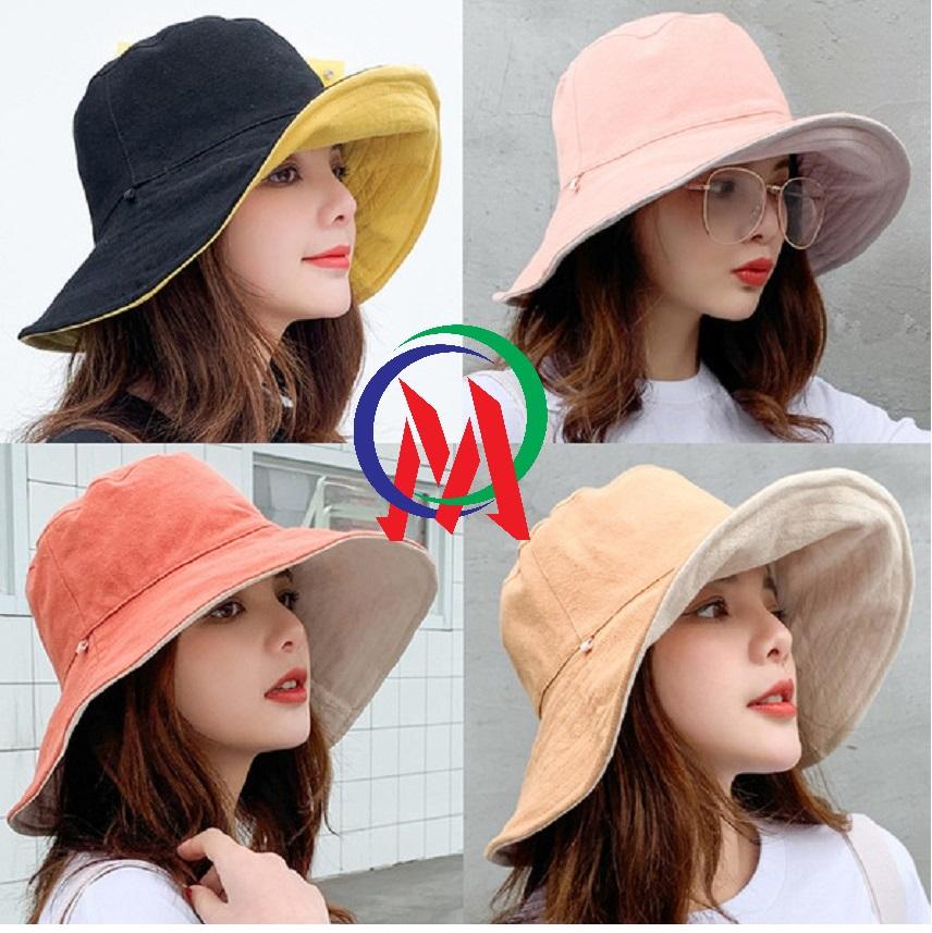 [HCM][Hàng hót - Giá rẻ] Nón vành rộng đội 2 mặt (4 màu)