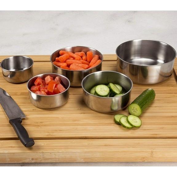 BỘ 5 BÁT INOX CÓ NẮP ĐẬY-I8