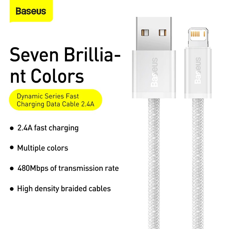 Cáp sạc nhanh, siêu bền Baseus Fast Charging Data Cable  dùng cho iPhone(2.4A, USB A to Lightning Fast charge Cable )