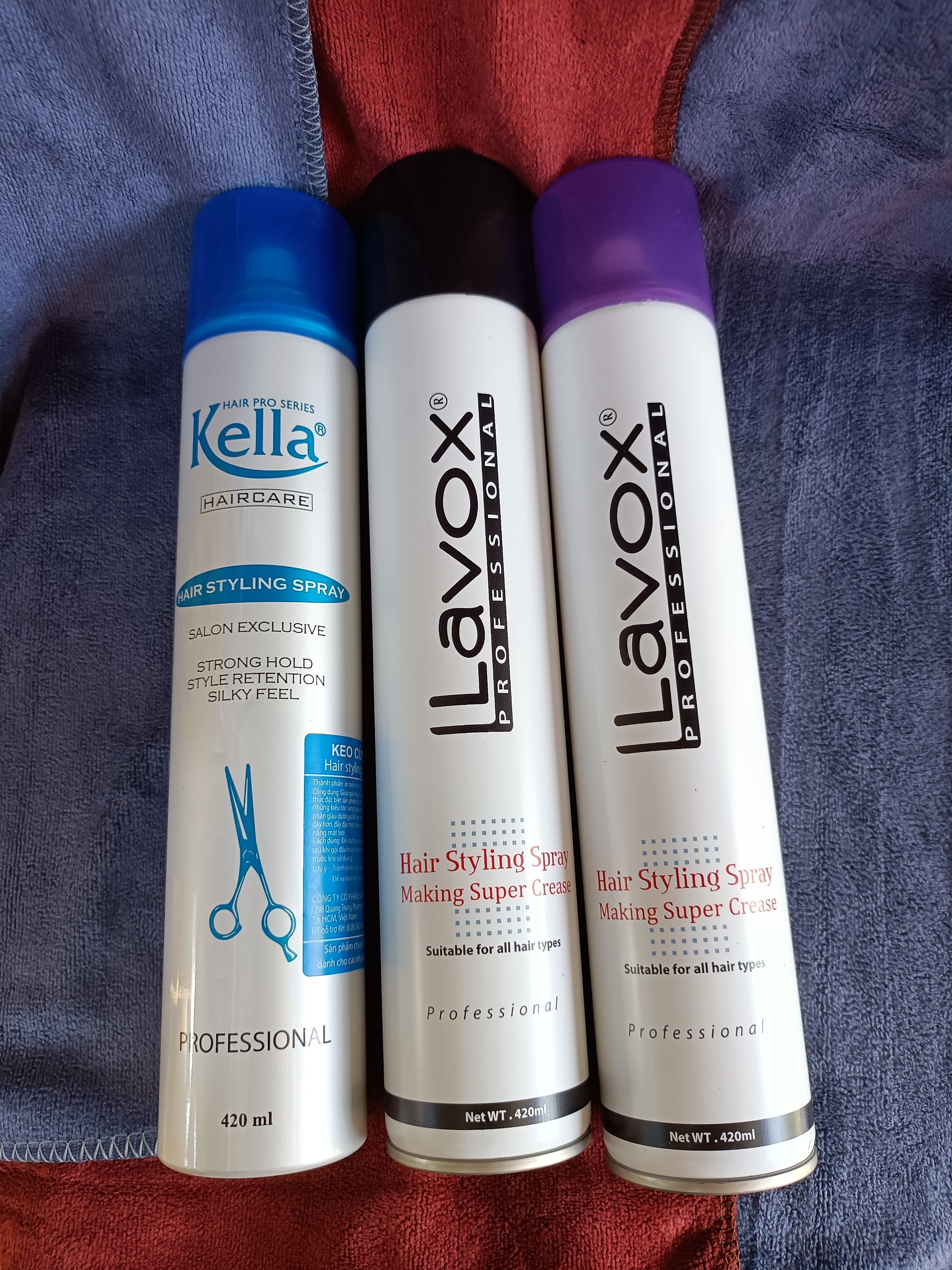 Keo xịt cứng tóc Lavox/ Kella 420ml