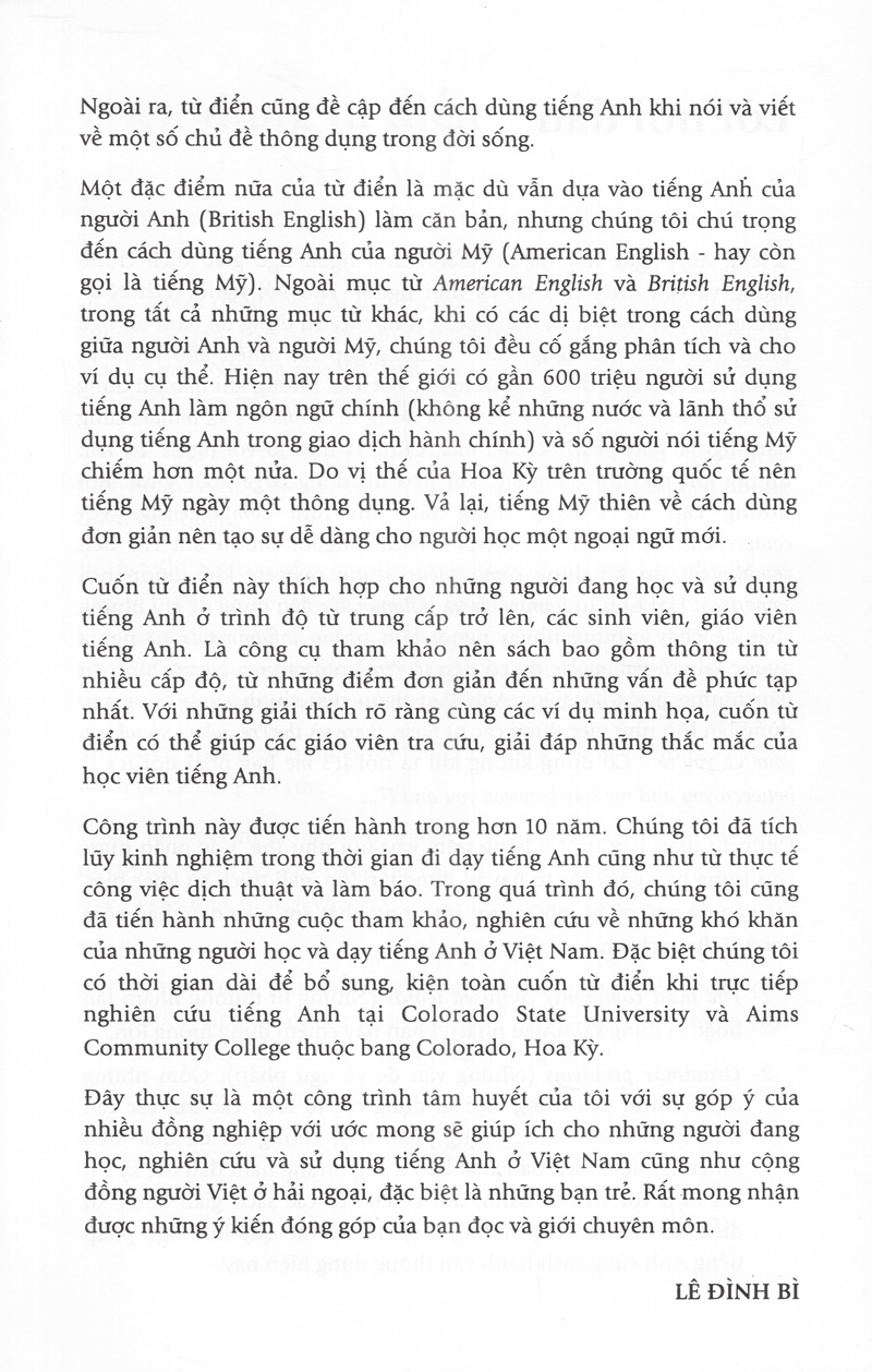 Sách Fahasa - Từ Điển Cách Dùng Tiếng Anh