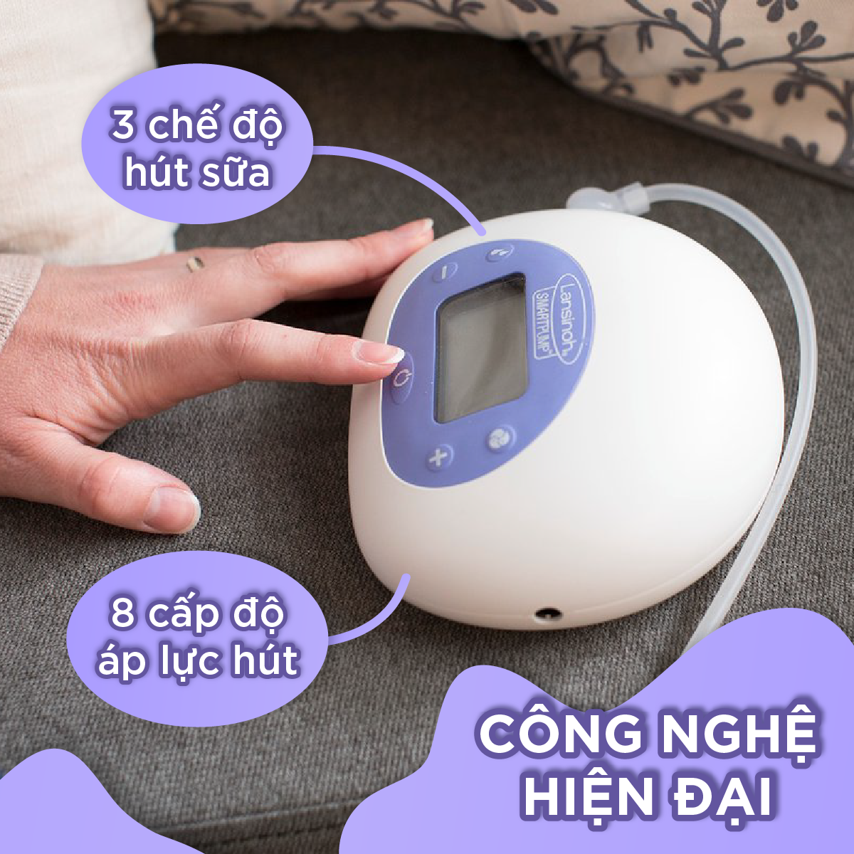 Máy hút sữa điện đôi thông minh Lansinoh [HSD 07/2024]