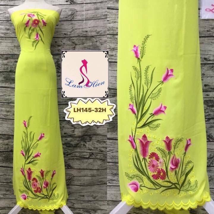 Vải áo dài thêu chân (230 sale còn 159k/áo, size to 169k/áo) LH145