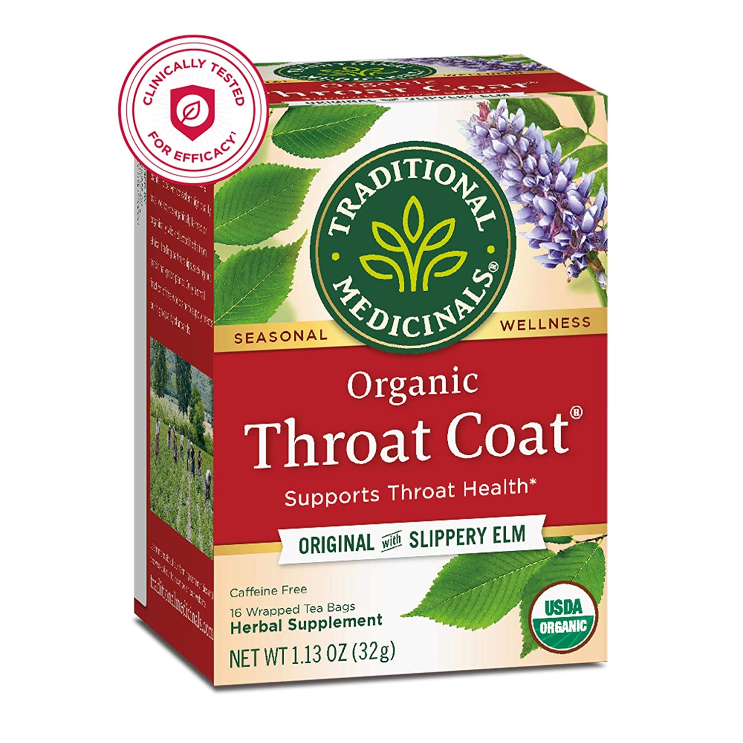 Traditional Medicinals Organic Throat Coat Seasonal Tea, 16 Tea Bags