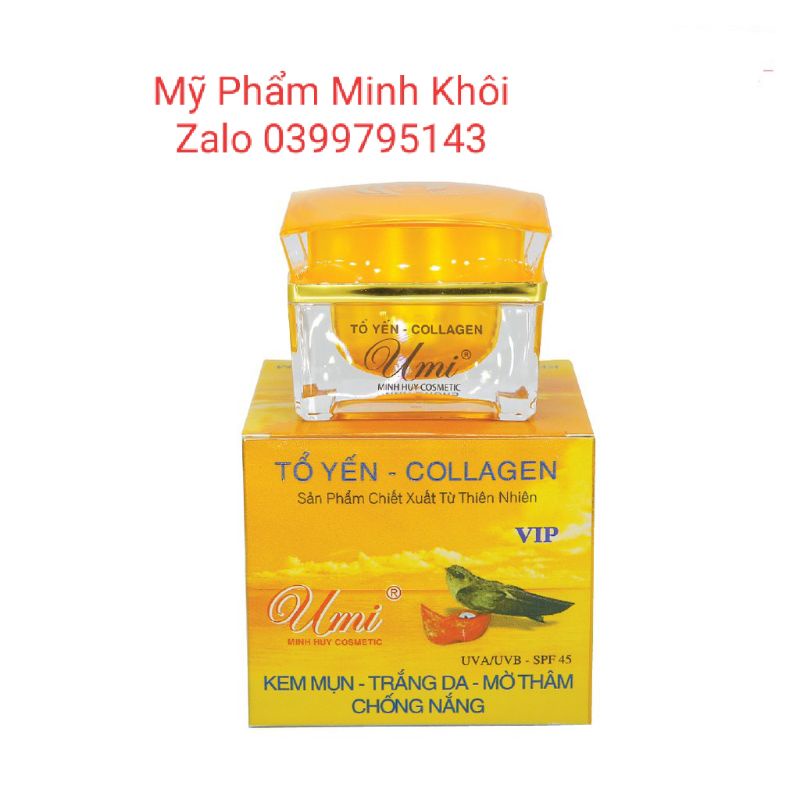 Kem umi yến đỏ collagen mụn thâm trắng da