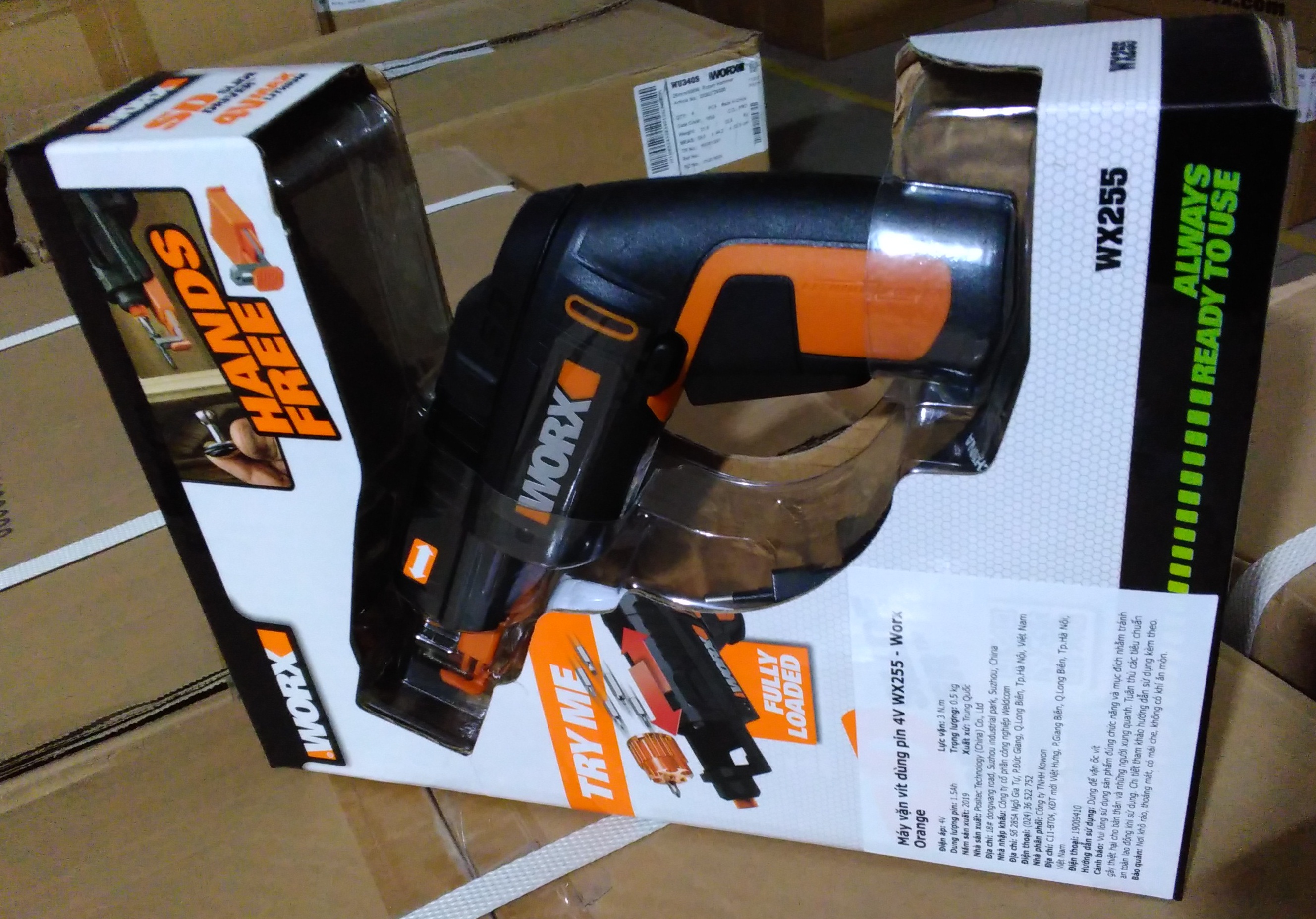 [HCM]Máy vặn vít dùng pin 4V WX255 - Worx Orange