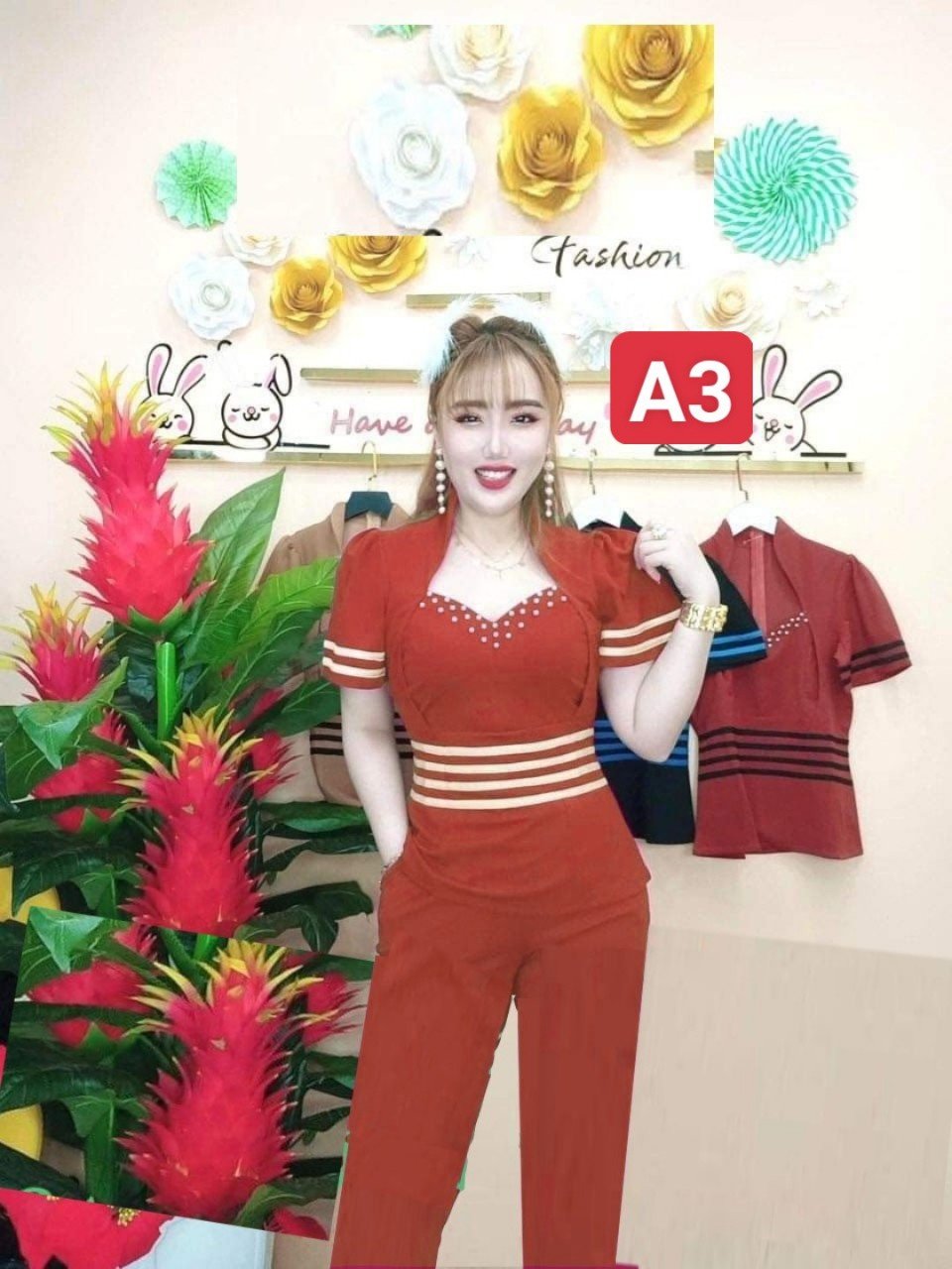 Set bộ mặc nhà thun cát hàn quần dài