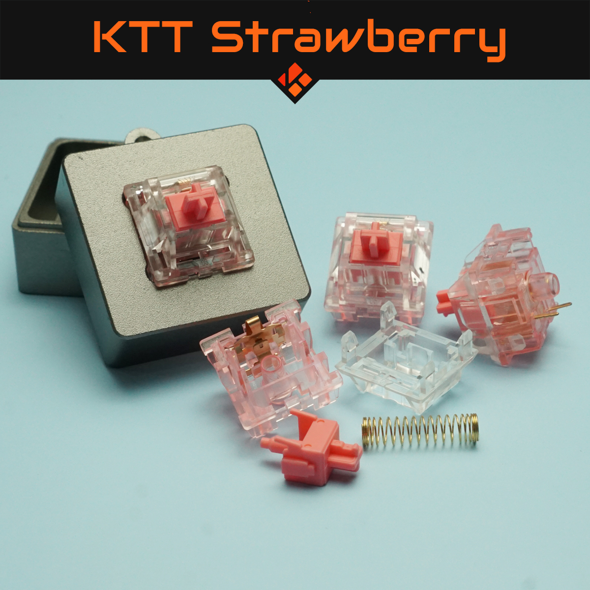 Switch KTT Dâu | KTT Strawberry | 5 Pin | Linear Switch | Switch KTT | Dùng cho bàn phím cơ