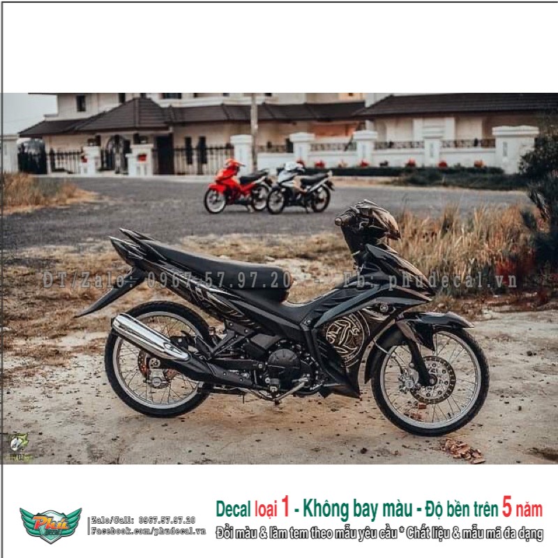 Tem rời ex exciter 135 lc đen indo hàng loại 1.