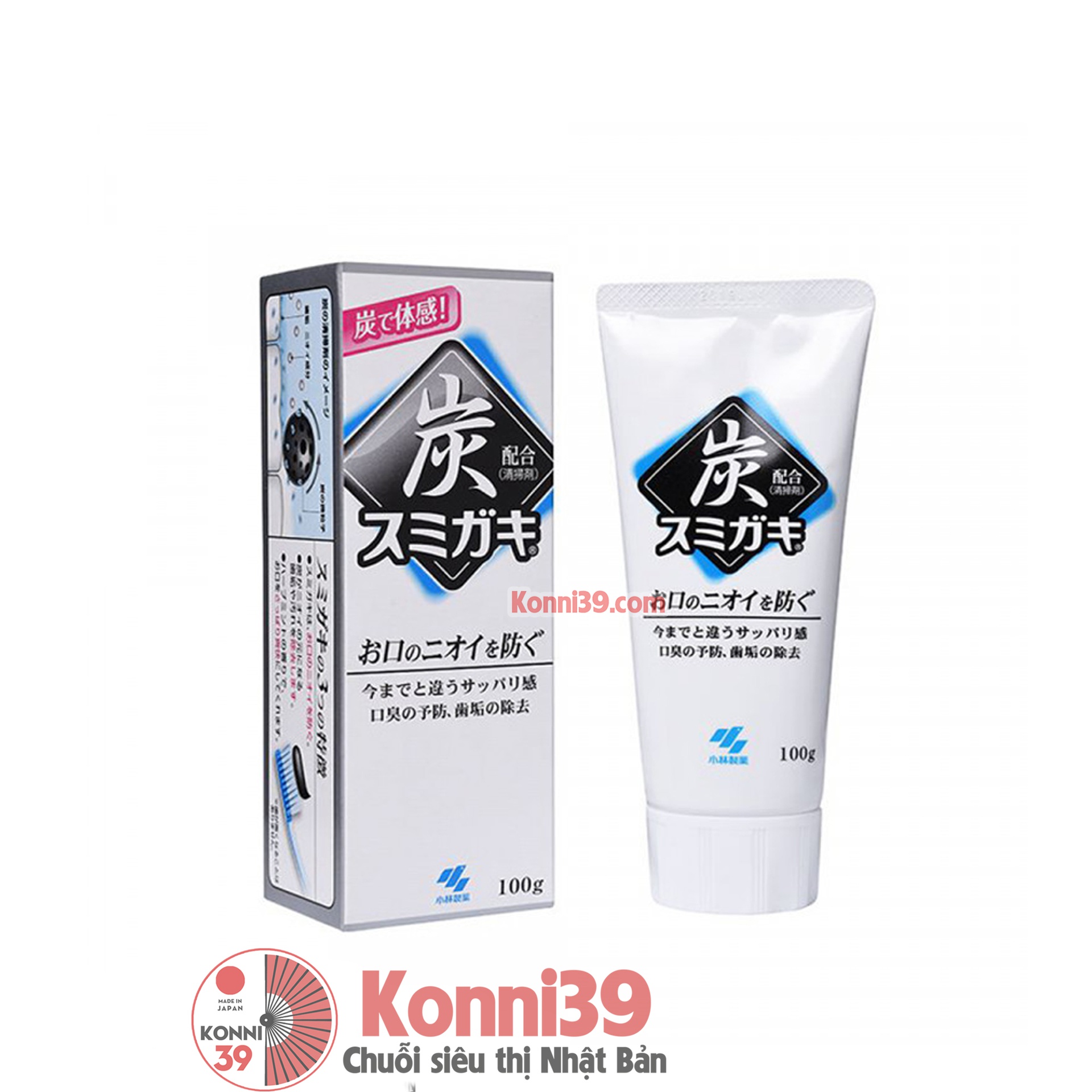 Kem đánh răng Kobayashi than hoạt tính 100gr