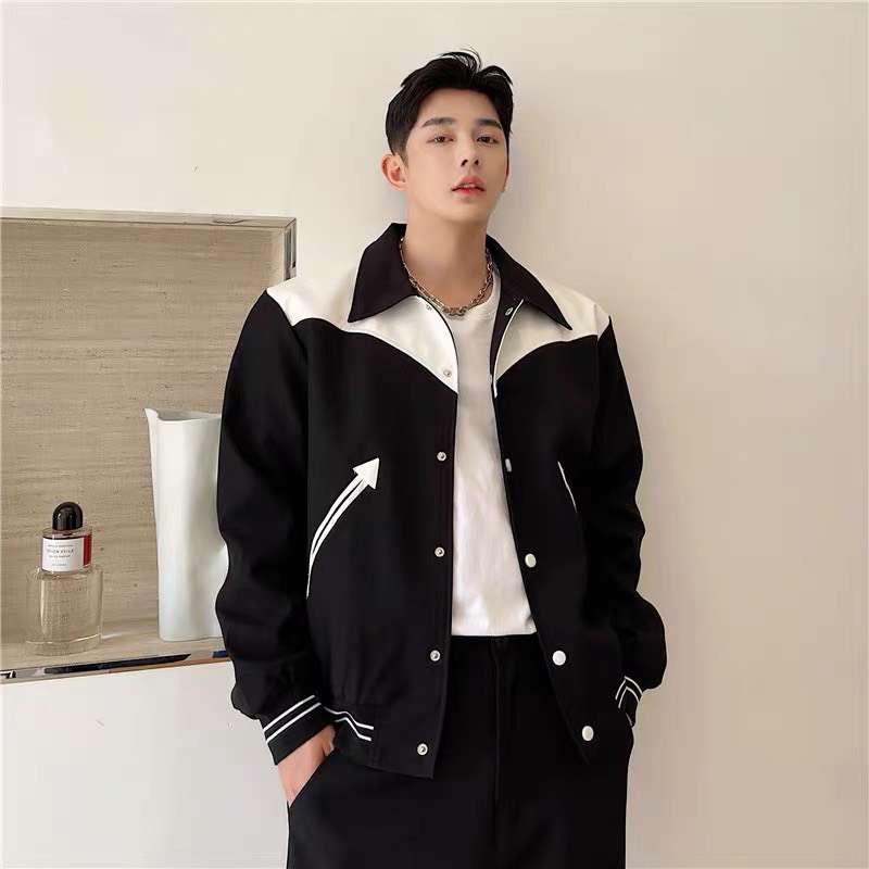 (SIÊU SELL) ÁO KHOÁC BOMBER NAM CỔ SƠ MI PHỐI NÚT BẤM PHONG CÁCH HÀN QUỐC MẪU MỚI