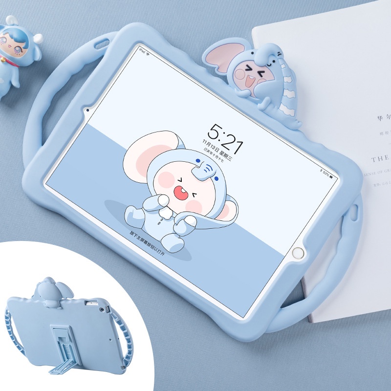 Soft ipad case with handle for kids - rear with adjustable stand - ipad 5,6, air1,2, pro 2020 2021