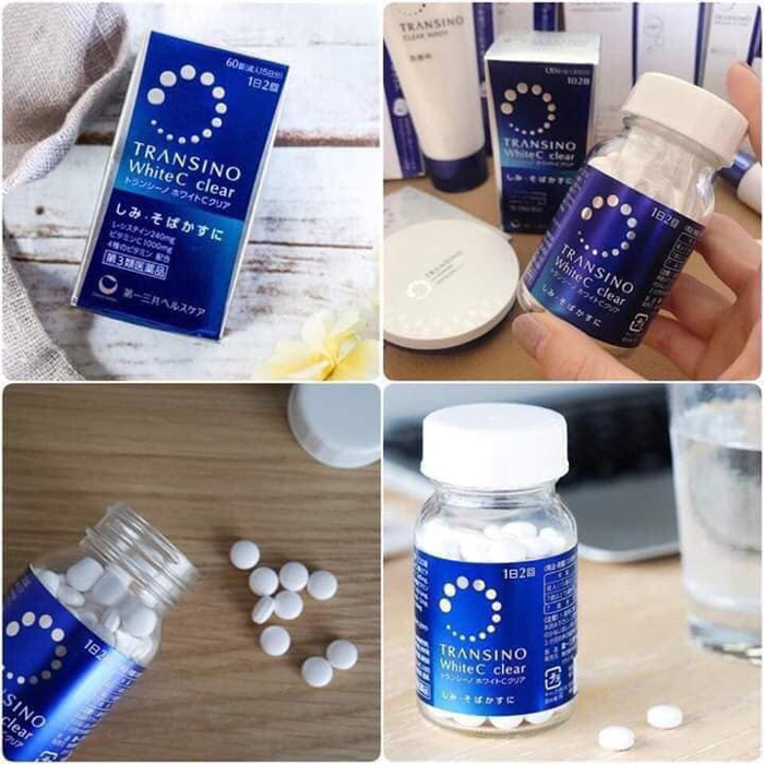 [Viên uống] TRẮNG DA, TRỊ NÁM, TÀN NHANG Transino White C Clear