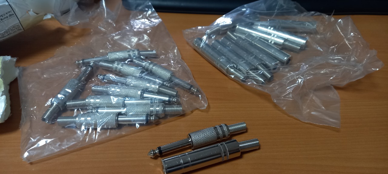 Jack 6 ly 6.5mm cái tự hàn  Stereo/mono