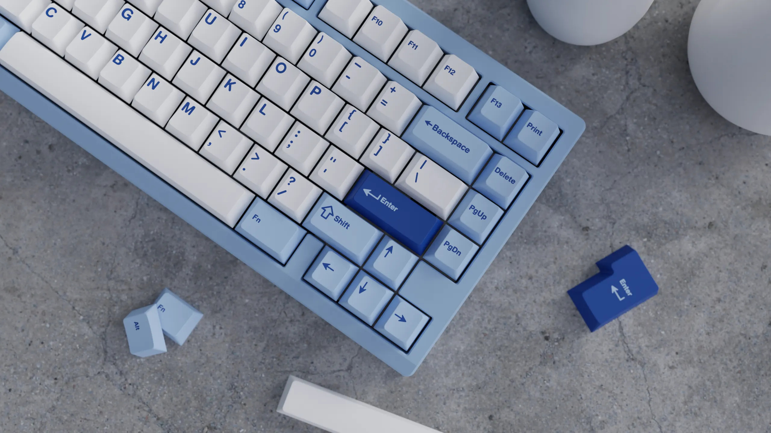 Bộ Nút Bàn Phím Cơ | Keycap Cherry WS Blue Oasis | PBT Doubleshot